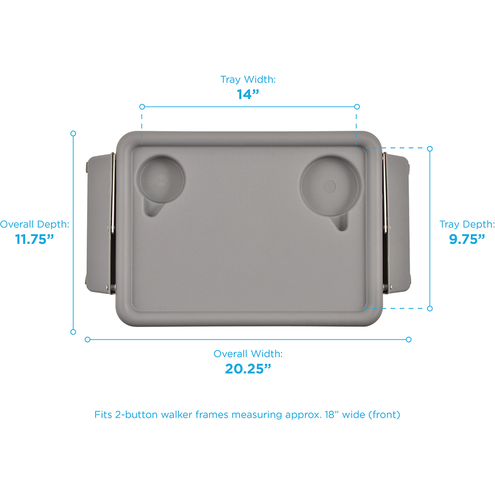 TRAY FOR 1" FOLDING WALKER